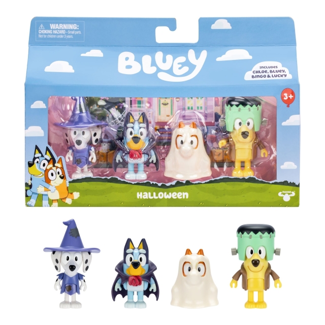 Bluey Figurer, 4-pakning – Halloween (90266)