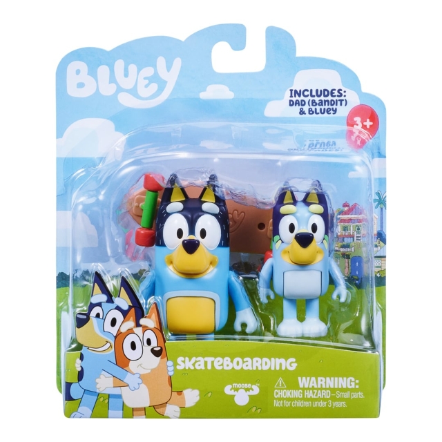 Bluey S3 Figur-2-pakke – Skateboarding