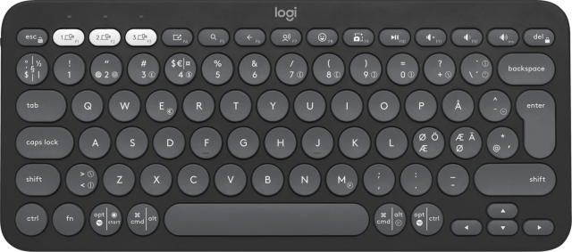 Logitech Pebble Keys 2 K380s-tastatur, grå