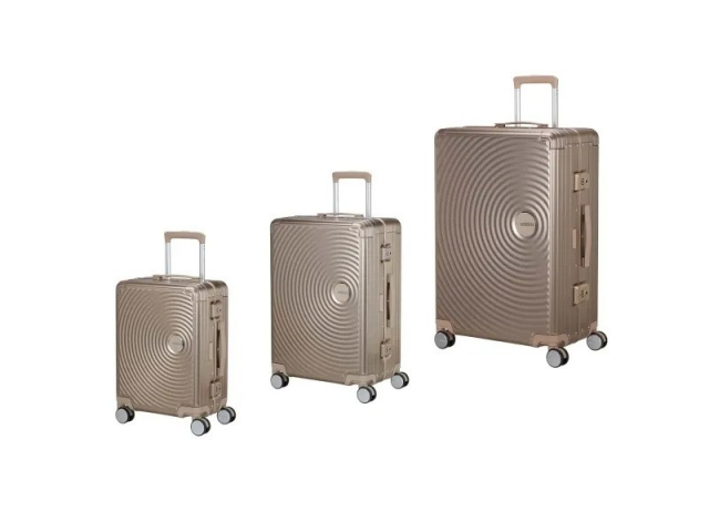 American Tourister Resväskor 3-pack Soundbox Alu Silver
