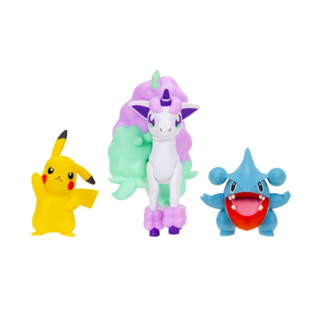 Pokémon Kampfigurer, 3-pakning – Pikachu, Gible og Ponyta (PKW4097)