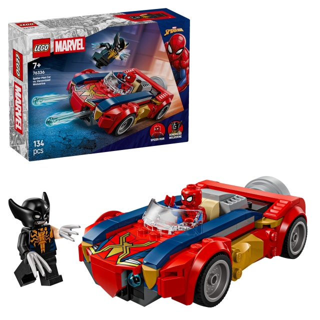 LEGO Superhelter – Spider-Man-bil mot Venomized Wolverine (76336)