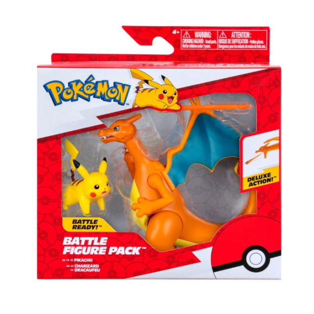 Pokémon Figurpakke med 2 stk. Charizard og Pikachu (PKW3459)