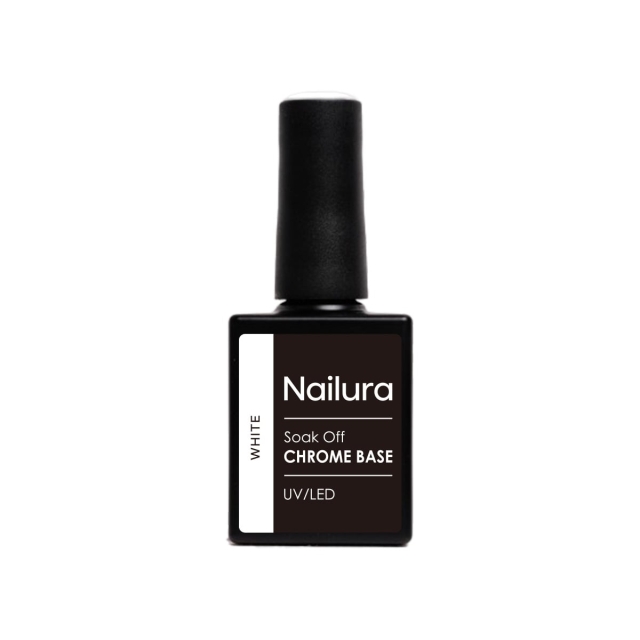 Nailura Chrome Base White Gel – Hvit – 10 ml