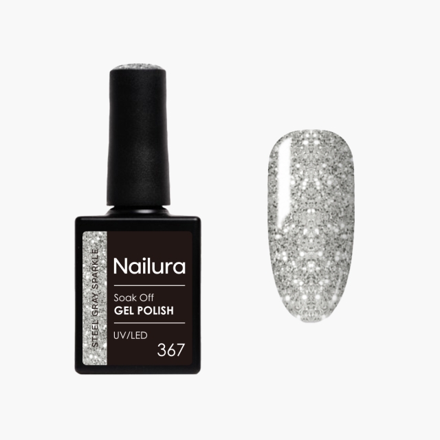 Nailura Gelpolish 367 – Steel Gray Sparkle – 10 ml
