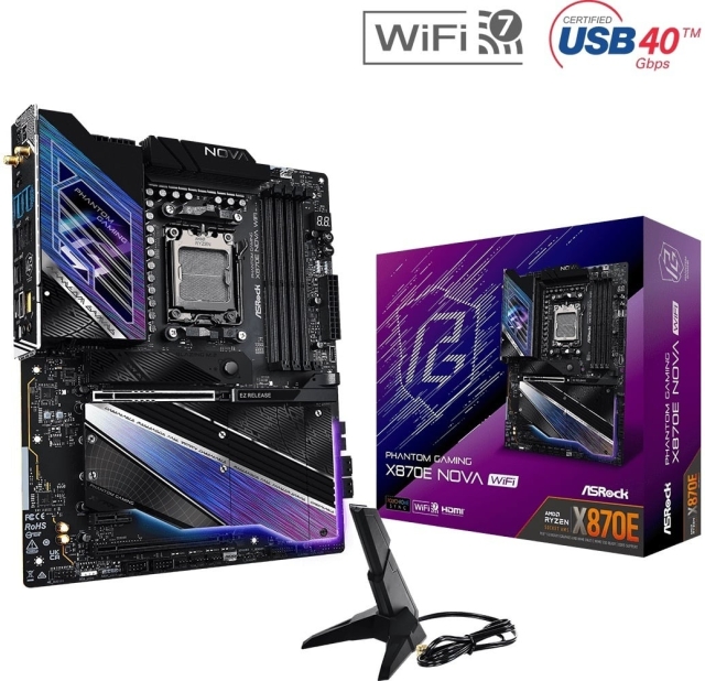ASRock X870E Nova WIFI ATX-hovedkort
