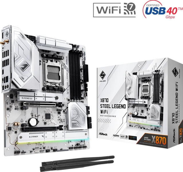 ASRock X870 Steel Legend WIFI ATX-hovedkort