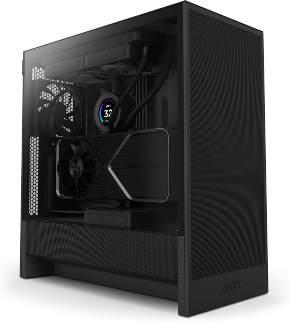 NZXT H5 Flow (2024) ATX-kabinett med vindu, svart 
