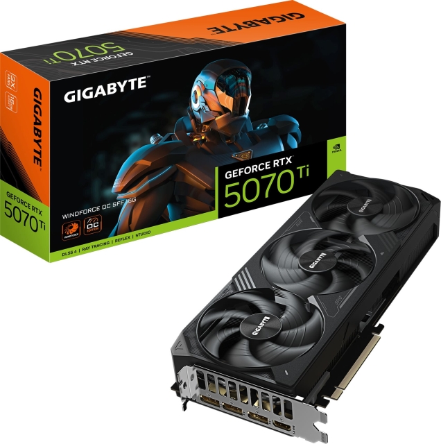 Gigabyte GeForce RTX 5070 Ti WINDFORCE OC SFF 16 GB grafikkort Et