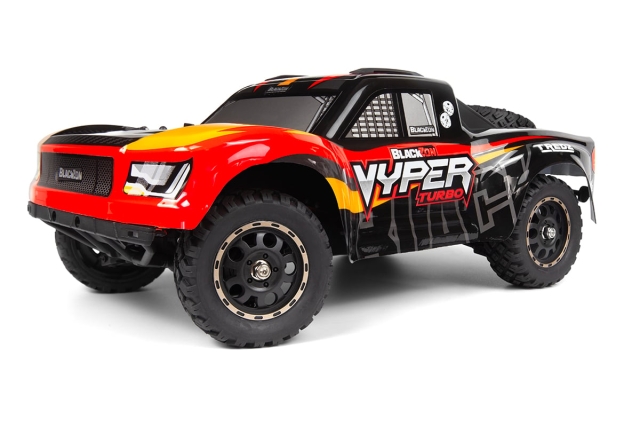 Blackzon SC Turbo 1/16 4WD 2S børsteløs – rød/oransje (540275)