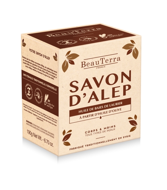 BeauTerra Tradisjonell Aleppo-såpe  Uten parfyme 190 g