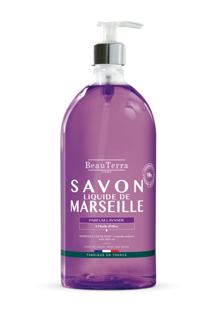 BeauTerra Marseille flytende såpe – Lavendel – 1 l