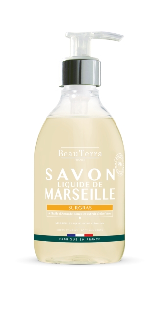 BeauTerra Marseille flytende såpe – søt mandelolje – 300 ml