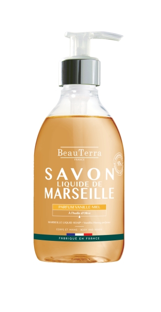 BeauTerra Marseille flytende såpe – Honning og vanilje – 300 ml
