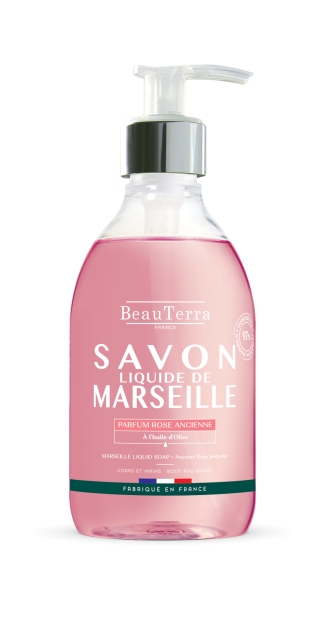 BeauTerra Marseille flytende såpe – Rose Ancienne – 300 ml