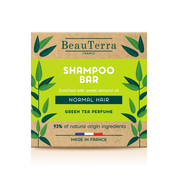 BeauTerra Shampoobar – Normalt hår – 75 g