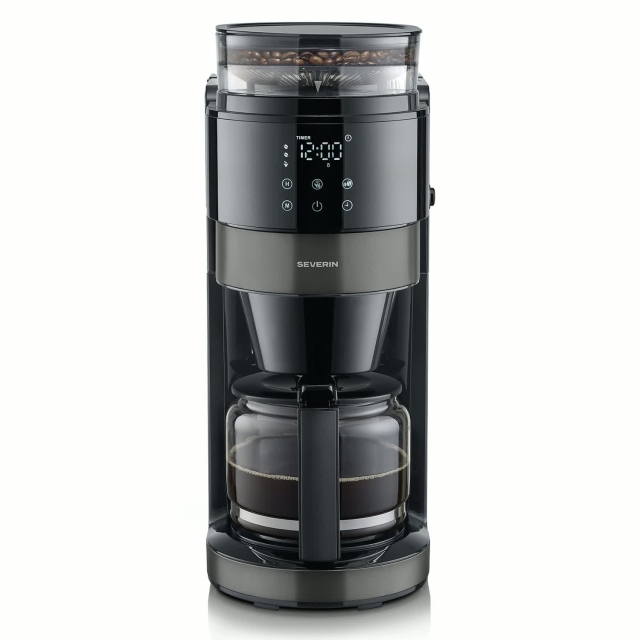 Severin Kaffebryggare med kvarn Dark Inox KA 4830