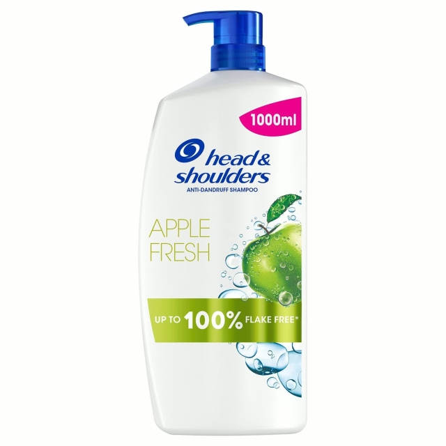 Head & Shoulders Apple Fresh Schampo mot mjäll, 1000ml Pump