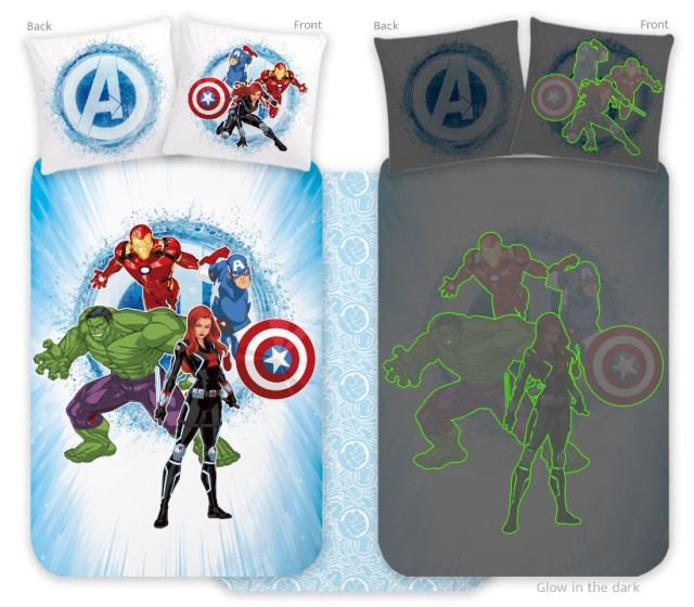 BrandMac Sengetøy – Juniorstørrelse 100 x 140 cm – Avengers 91 Glow (1029345)