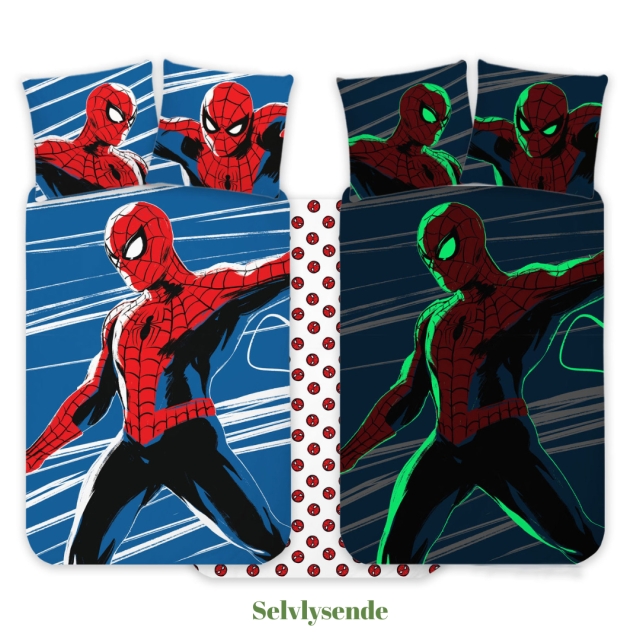 BrandMac Sengetøy – Juniorstørrelse 100 x 140 cm – Spiderman 1053 Glow (1029355)