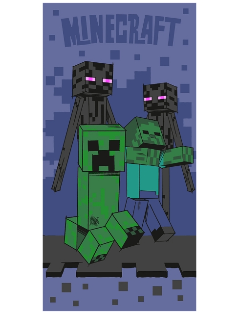 BrandMac Håndkle – 70 x 140 cm – Minecraft Monsters (1029331)