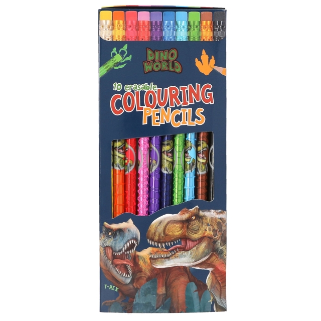 Dino World Slettbare fargeblyanter – (0413530)