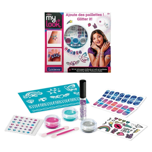 Cra-Z-Art Glitrende glittertatoveringer og negler (CRSS16)
