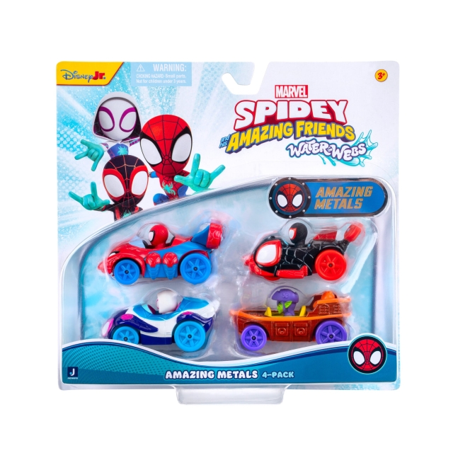 Disney Spidey – Amazing Metals-bilpakke med 4 biler (SNF0378)