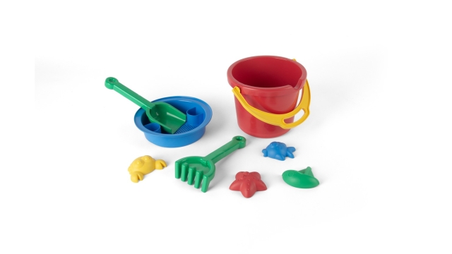 Dantoy Classic Recycled rødt bøttesett i nett (1434)