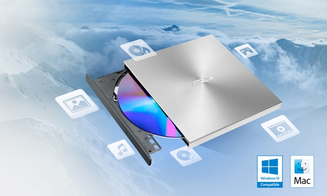 ASUS ZenDrive U8M ultraslank ekstern DVD-stasjon og brenner – SølvASUS