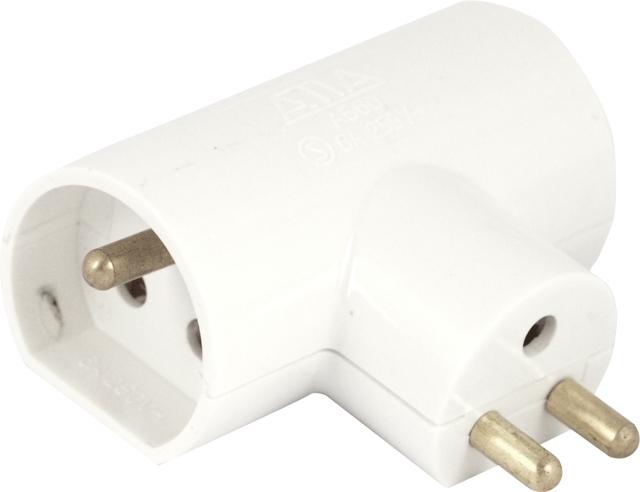 Gelia Stikkontakt for lampe, 2-veis, jordetGelia
