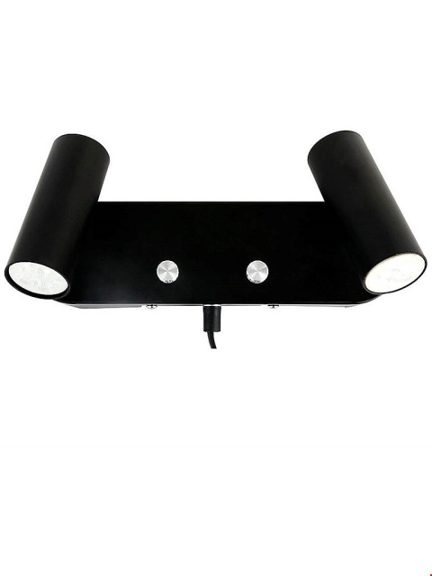 Oriva Vägglampa 2xMini Svart 49623-80 Oriva