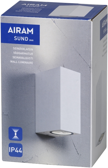 Airam Vägglampa Sund Duo LED IP44 Vit Airam