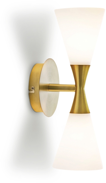 Herstal Vägglampa Harlekin Duo Mässing D105 Herstal