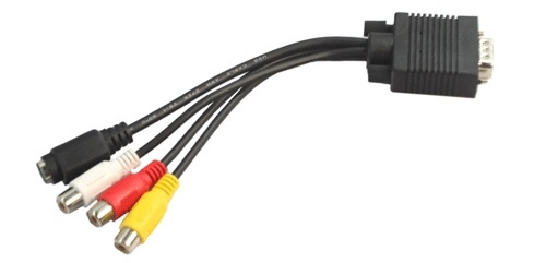 VGA - S-Video/Komposit adapter (Svart) i gruppen Elektronikk / Kabler og adaptere / RCA / Adaptere hos TP E-commerce Nordic AB (38-1008)