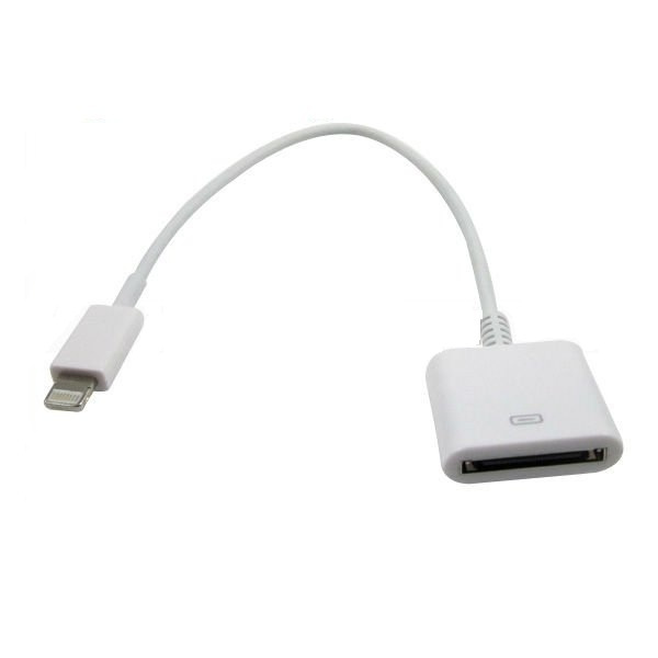 Lightning 8-pin till 30-pin adapter för iPhone 5/5S/5C/6/7, iPad 4 i gruppen SMARTTELEFON & NETTBRETT / Ladere og Kabler / Adaptere hos TP E-commerce Nordic AB (38-11277)