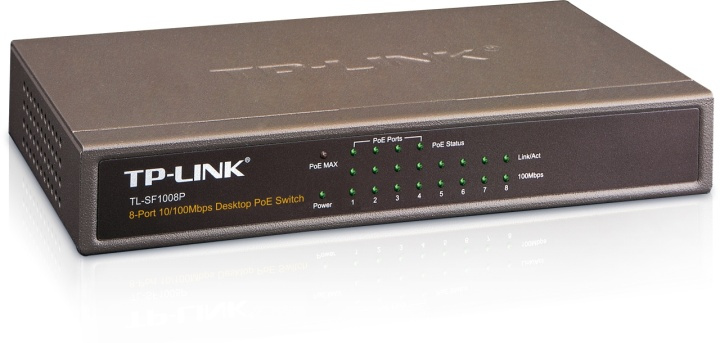 TP-LINK Switch 8port 10/100 PoE Bordsmodell i gruppen Datautstyr / Nettverk / Switcher / 10/100Mbps hos TP E-commerce Nordic AB (38-11407)