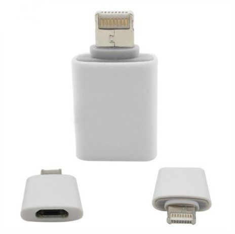 Micro-USB till Lightning 8-pin adapter för iPhone 5/5S/5C/6/7, iPad 4 i gruppen SMARTTELEFON & NETTBRETT / Ladere og Kabler / Adaptere hos TP E-commerce Nordic AB (38-11502)