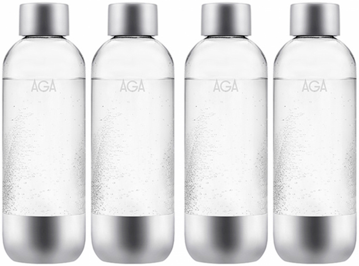 4-pakning AGA AQVIA Steel 1L, PET-flaske i gruppen HJEM, HUS OG HAGE / Husholdningsapparater / Vann og juice / Kullsyremaskin / Tilbehør hos TP E-commerce Nordic AB (38-11697PKT2)