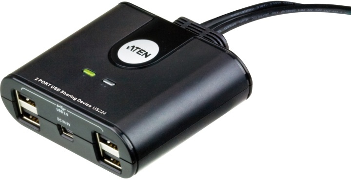 ATEN US224 manuell USB 2.0-switch, 2 datamask til 4 enheter, 1,8m, sva i gruppen Datautstyr / Datamaskin Tilbehør / USB-Hubs hos TP E-commerce Nordic AB (38-11937)