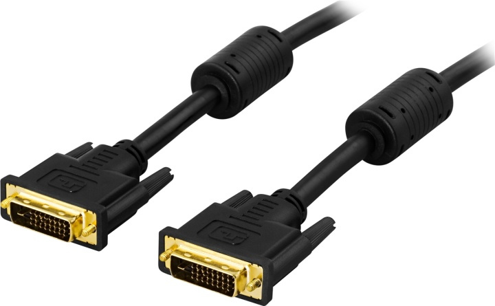 DELTACO DVI-skjermkabel Dual Link, DVI-D output-output 2m i gruppen Datautstyr / Kabler og adaptere / DVI / Kabler hos TP E-commerce Nordic AB (38-1229)