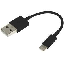 Lightning-kabel til USB, 11cm, svart i gruppen SMARTTELEFON & NETTBRETT / Ladere og Kabler / Kabler / Kabler Lightning hos TP E-commerce Nordic AB (38-12345)