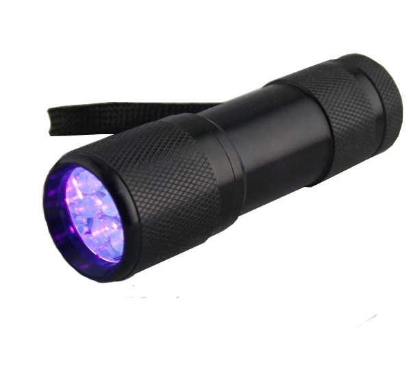 9 LED UV-lommelykt, 405 nm (svart) i gruppen SPORT, FRITID & HOBBY / Lommelykter og hodelykter / Lommelykter hos TP E-commerce Nordic AB (38-12692)