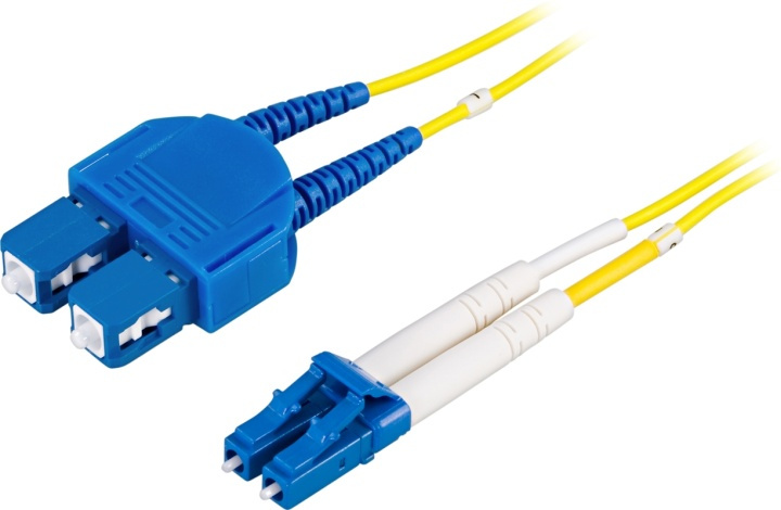 DELTACO fiberkabel, LC - SC, 9/125, OS1, duplex, singelmodus,15m i gruppen Datautstyr / Kabler og adaptere / Nettverk / Fiberkabler hos TP E-commerce Nordic AB (38-12929)