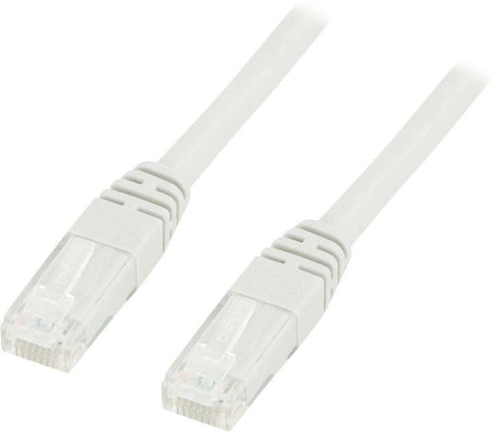 DELTACO UTP Cat6 patchkabel 0,3m, hvit i gruppen Datautstyr / Kabler og adaptere / Nettverk / Cat6 hos TP E-commerce Nordic AB (38-13158)