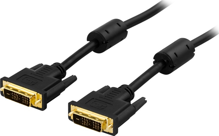 DELTACO DVI skjermkabel, DVI-D output til DVI-D output,2m i gruppen Datautstyr / Kabler og adaptere / DVI / Kabler hos TP E-commerce Nordic AB (38-13280)