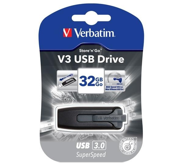 Verbatim USB 3.0 Store-N-Go V3 32GB (49173) i gruppen Elektronikk / Lagringsmedia / USB-Pinner / USB 3.0 hos TP E-commerce Nordic AB (38-14598)