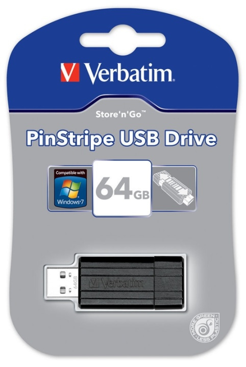 Verbatim Store-N-Go PinStripe 64GB (49065) i gruppen Elektronikk / Lagringsmedia / USB-Pinner / USB 2.0 hos TP E-commerce Nordic AB (38-14599)