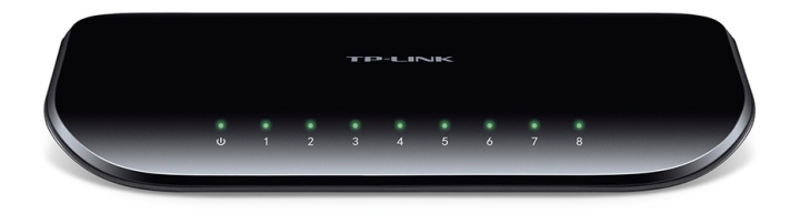 TP-LINK, nettverkssvitsj (TL-SG1008D) i gruppen Datautstyr / Nettverk / Switcher hos TP E-commerce Nordic AB (38-1519)