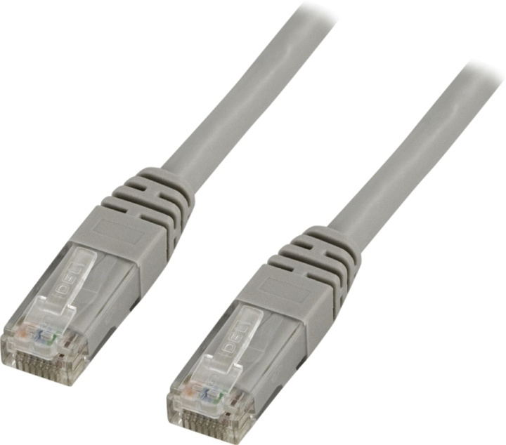 DELTACO UTP Cat5e patchkabel 0,3m, grå i gruppen Datautstyr / Kabler og adaptere / Nettverk / Cat5e hos TP E-commerce Nordic AB (38-1539)